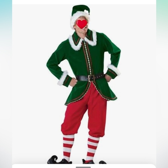 Michellecmm Christmas Santa Elf Costume Set Santa Claus/men size 3XL - Picture 1 of 10
